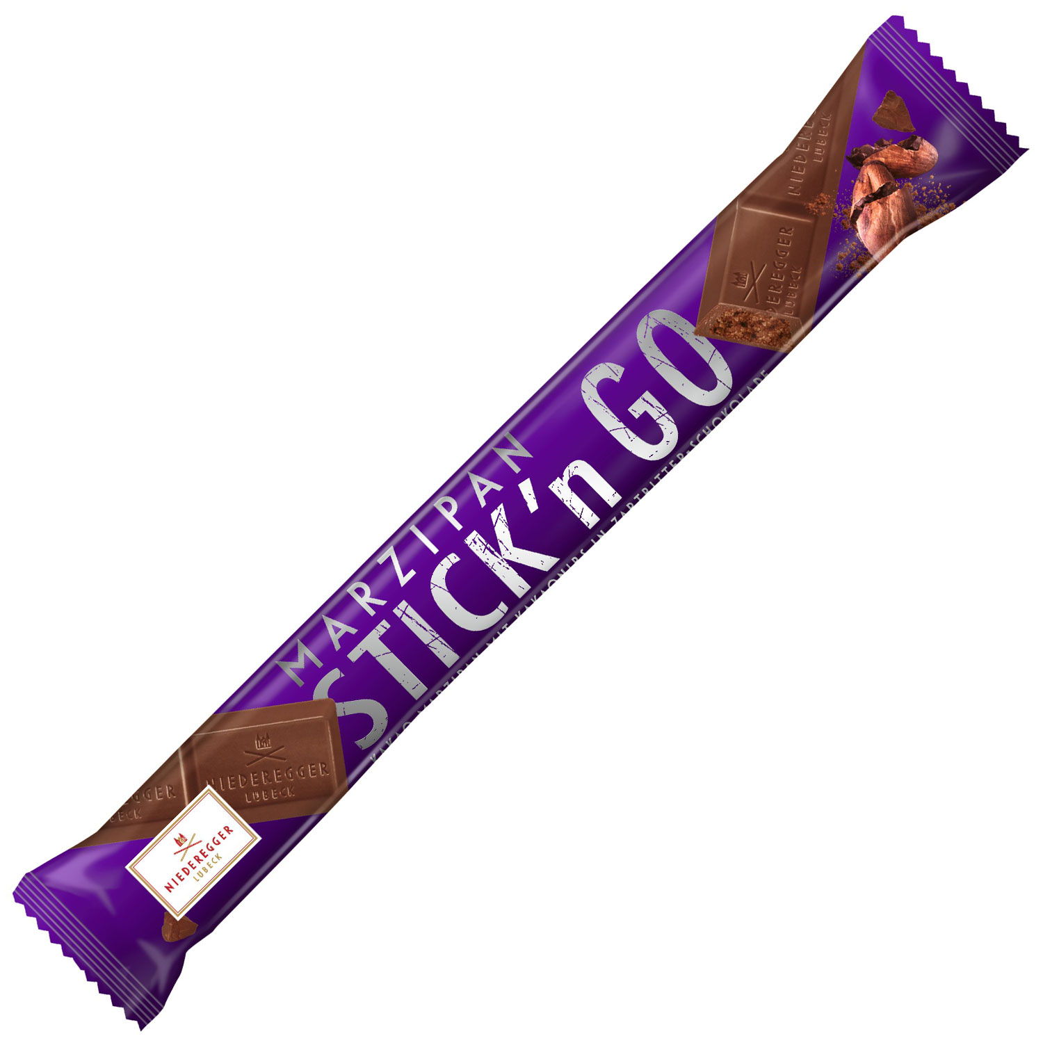Niederegger Marzipan Stick 'n Go Kakaonibs 40g