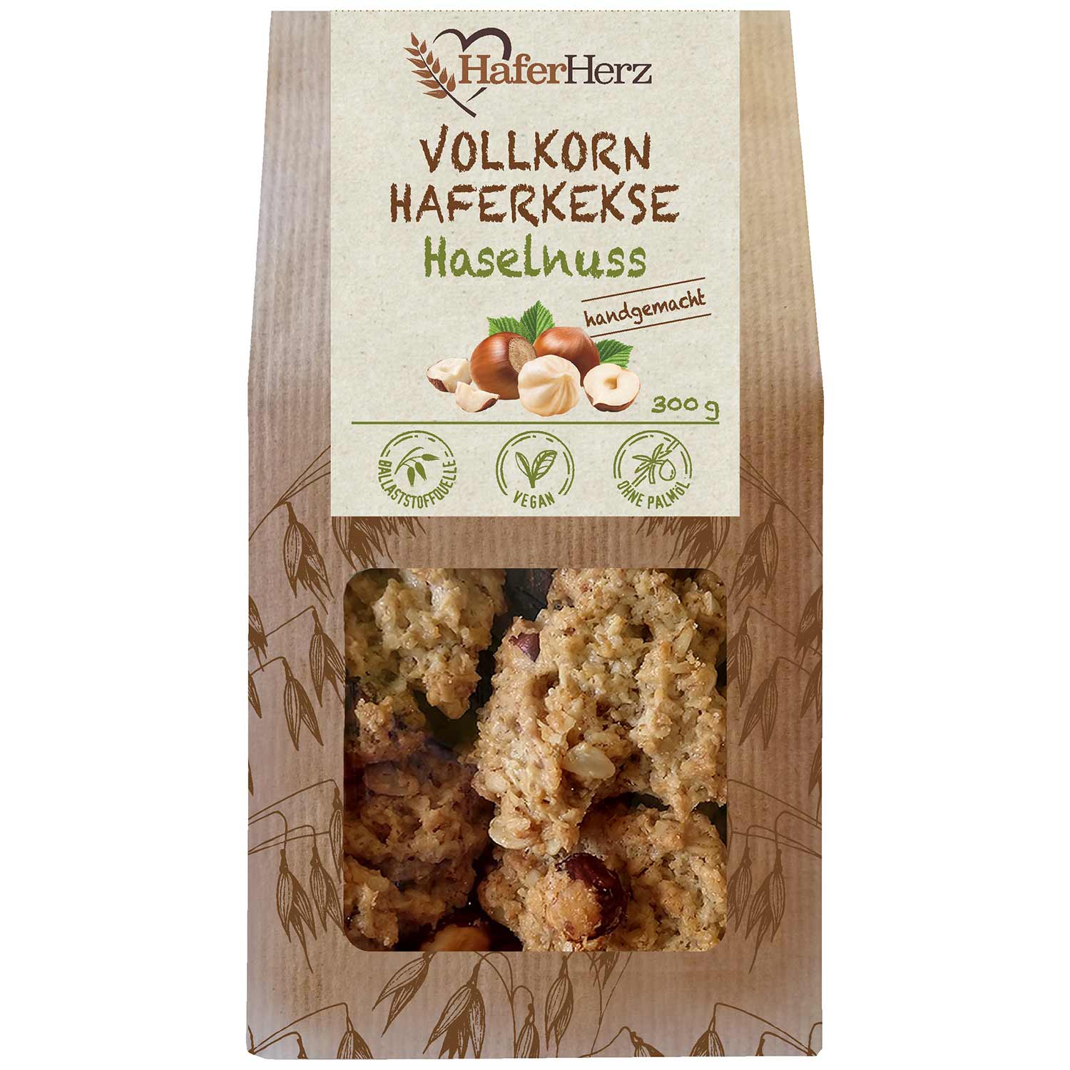 HaferHerz Haferkekse Haselnuss 300g