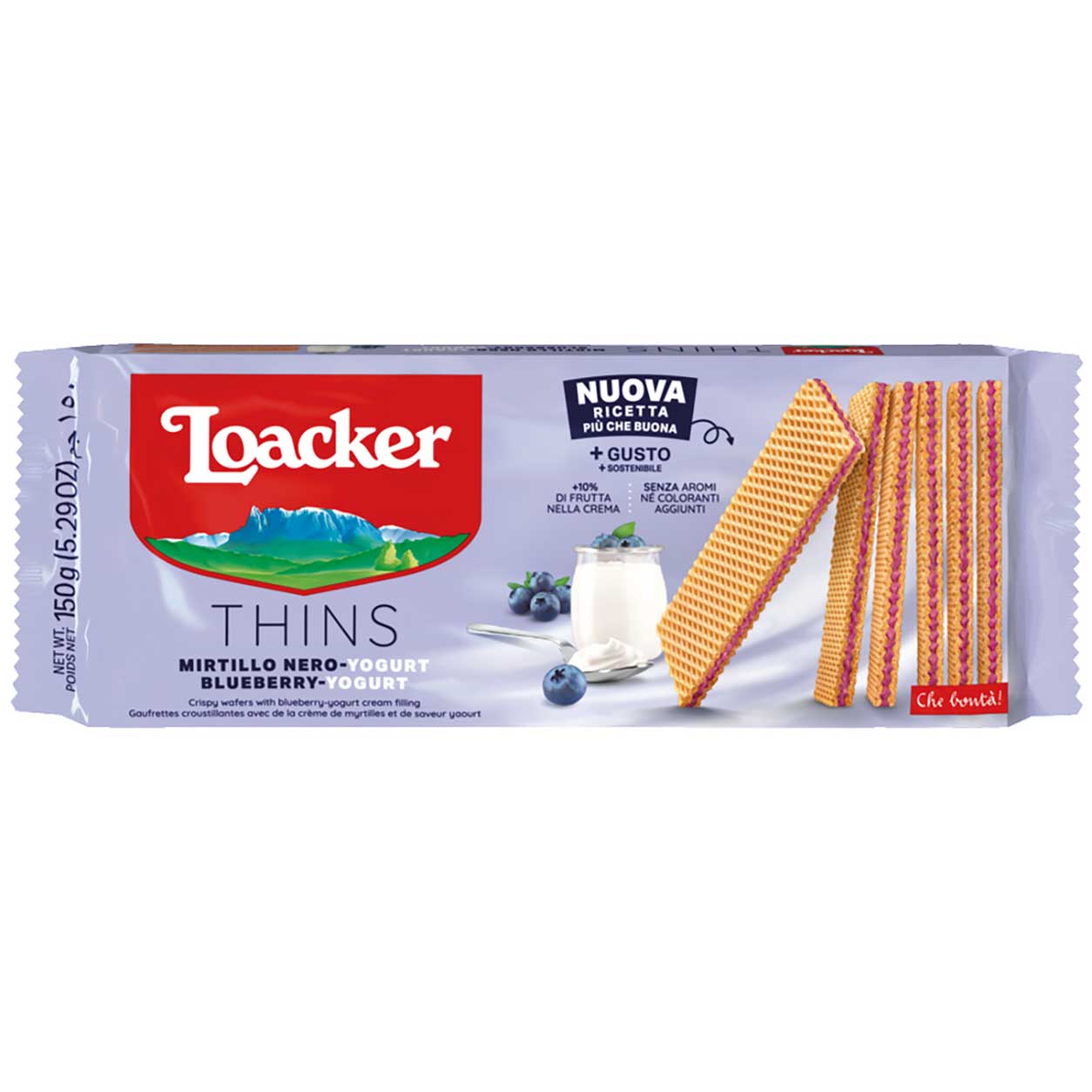 Loacker Thins Blueberry-Yogurt 150g
