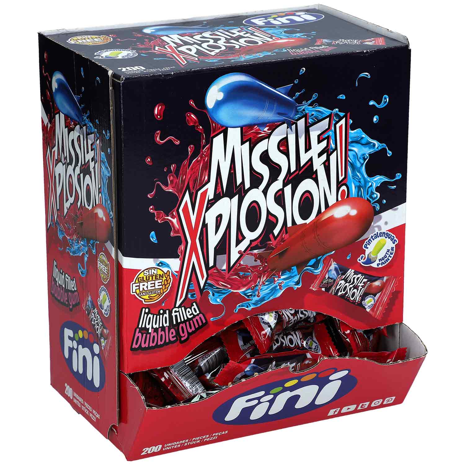 Fini Missile Xplosion Bubble Gum 200er