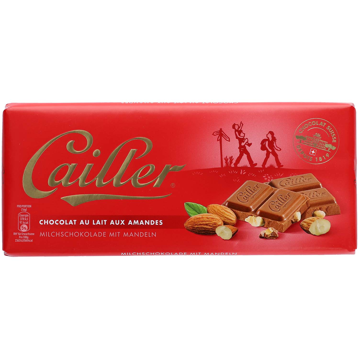 Cailler Milchschokolade mit Mandeln 100g