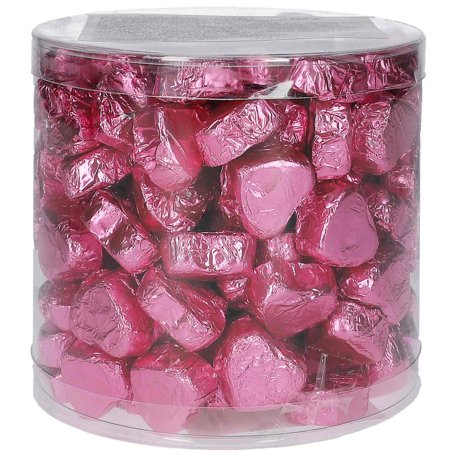 Günthart Kleine Nougatcreme-Pralinenherzen rosa 1,2kg