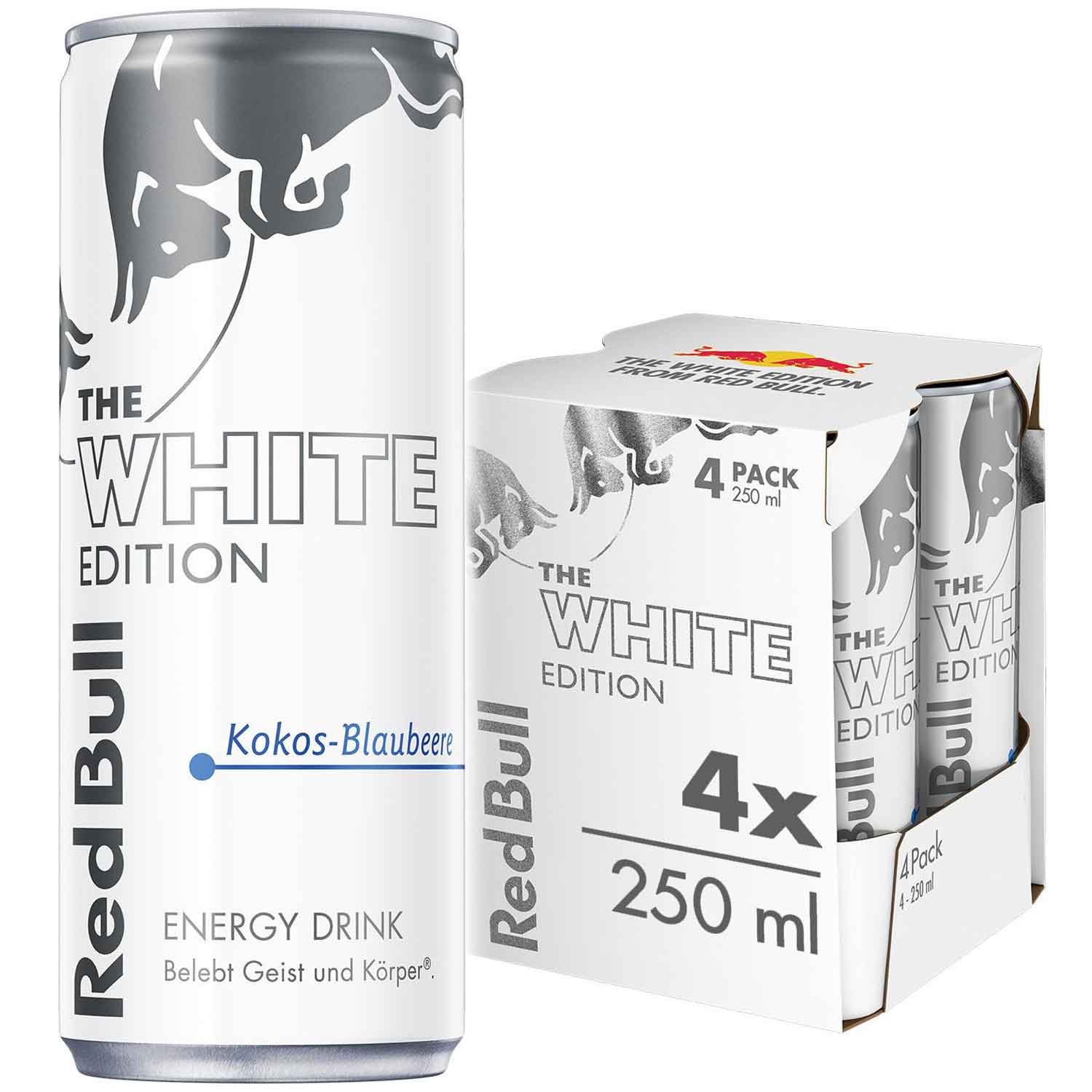 Red Bull The White Edition Kokos-Blaubeere 4x250ml